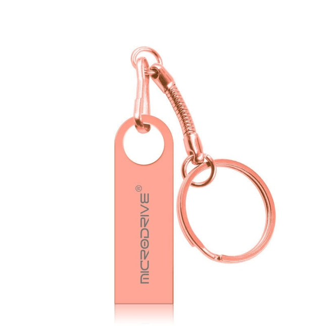 MicroDrive 8GB USB 2.0 Metal Waterproof High Speed U Disk(Pink)-garmade.com