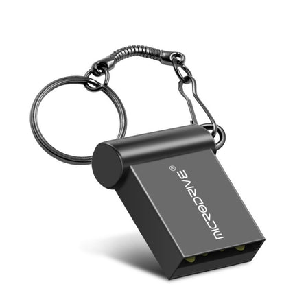 MicroDrive 16GB USB 2.0 Metal Mini USB Flash Drives U Disk (Black)-garmade.com
