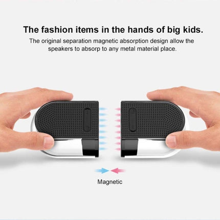 OVEVO True 3D TWS Magnetic Wireless Bluetooth Stereo Surround HiFi Speaker with Full Transparent Home-garmade.com