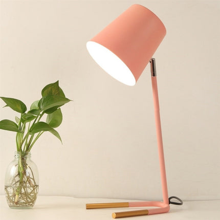 YWXLight LED Eye-caring Table Lamp Modern Creative Minimalist Bedroom Bedside Lamp Student Study Table Lamp (Pink)-garmade.com