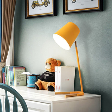 YWXLight LED Eye-caring Table Lamp Modern Creative Minimalist Bedroom Bedside Lamp Student Study Table Lamp (Yellow)-garmade.com