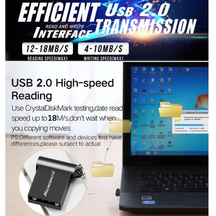 MiCRODATA 4GB USB 2.0 Computer and Car Two-use Mini Metal U Disk (Gold)-garmade.com