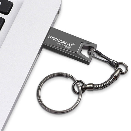 STICKDRIVE 128GB USB 3.0 High Speed Mini Metal U Disk (Black)-garmade.com