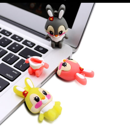 MicroDrive 64GB USB 2.0 Creative Cute Rabbit U Disk (Yellow)-garmade.com