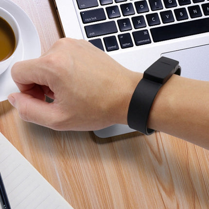 MicroDrive 4GB USB 2.0 Fashion Bracelet Wristband U Disk (Black)-garmade.com
