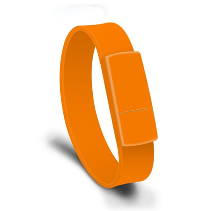 MicroDrive 4GB USB 2.0 Fashion Bracelet Wristband U Disk (Orange)-garmade.com