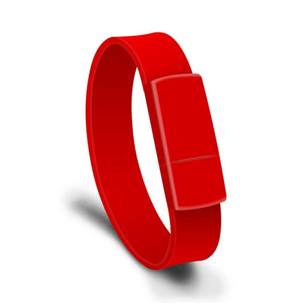 MicroDrive 4GB USB 2.0 Fashion Bracelet Wristband U Disk (Red)-garmade.com