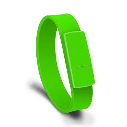 MicroDrive 128GB USB 2.0 Fashion Bracelet Wristband U Disk (Green)-garmade.com