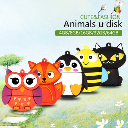 MicroDrive 4GB USB 2.0 Creative Cute Owl U Disk-garmade.com