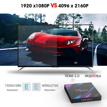 H96 Max-3318 4K Ultra HD Android TV Box with Remote Controller, Android 9.0, RK3318 Quad-Core 64bit Cortex-A53, WiFi 2.4G/5G, Bluetooth 4.0, 2GB+16GB-garmade.com