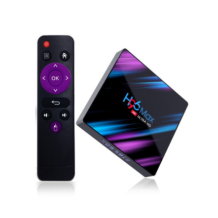 H96 Max-3318 4K Ultra HD Android TV Box with Remote Controller, Android 9.0, RK3318 Quad-Core 64bit Cortex-A53, WiFi 2.4G/5G, Bluetooth 4.0, 4GB+32GB-garmade.com