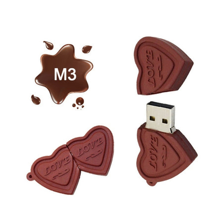 MicroDrive 32GB USB 2.0 Creative Heart Chocolate U Disk-garmade.com
