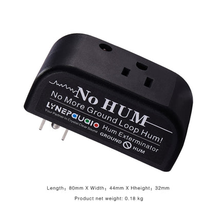 LINEPAUDIO B983 AC Ground Circuit No-Hum Buzz Eliminator, US Plug (Black)-garmade.com