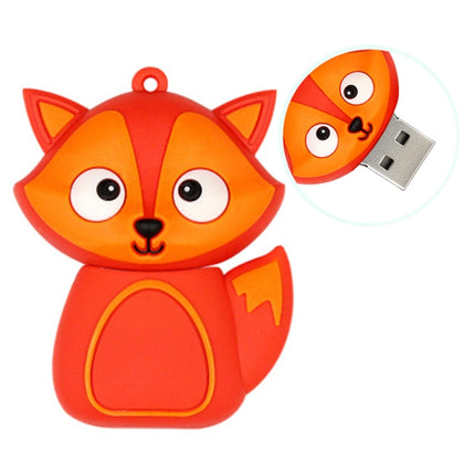MicroDrive 4GB USB 2.0 Creative Cute Fox U Disk-garmade.com