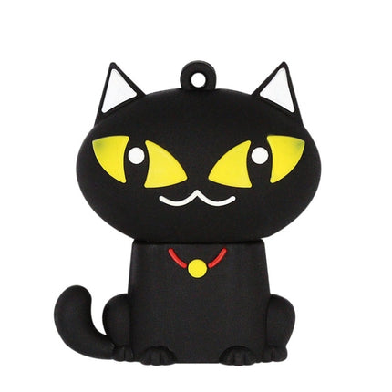 MicroDrive 64GB USB 2.0 Creative Cute Black Cat U Disk-garmade.com