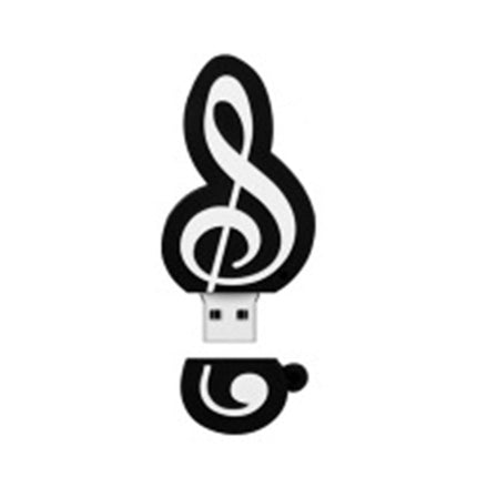 MicroDrive 4GB USB 2.0 Music Note U Disk-garmade.com