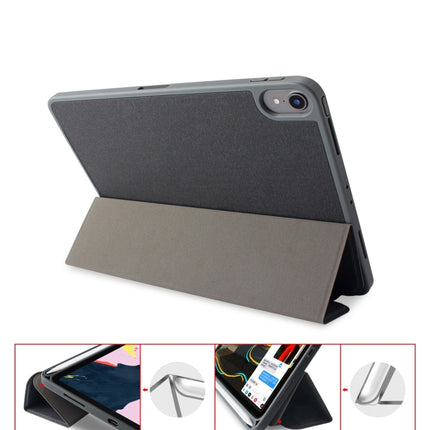 Mutural Exquisite Series Cloth Texture PU+TPU Leather Case for iPad Pro 12.9 inch (2018), with 3-Fold Holder & Pen Slot & Sleep & Wake-up Function-garmade.com