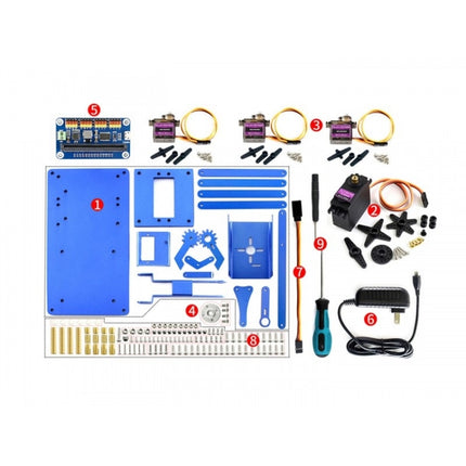 Waveshare 4-DOF Metal Robot Arm Kit for micro:bit, Support Bluetooth, US Plug-garmade.com