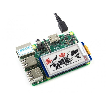 Waveshare 2.13 inch 212x104 Pixel Three-color E-Ink Display HAT (B) for Raspberry Pi-garmade.com