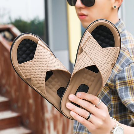Casual Fashion Beach Sandals Slippers for Men (Color:Khaki Size:40)-garmade.com
