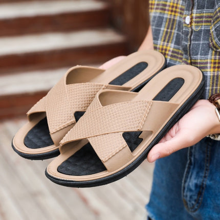 Casual Fashion Beach Sandals Slippers for Men (Color:Khaki Size:41)-garmade.com