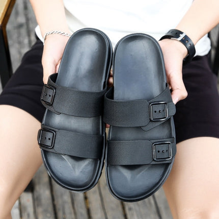 Stylish Lightweight Non-slip Wearable Slippers Beach Shoes for Men (Color:Black Size:40)-garmade.com