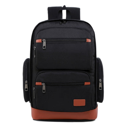 Large Capacity Outdoor Leisure Breathable Multi-function Notebook Tablet Backpack (Black)-garmade.com