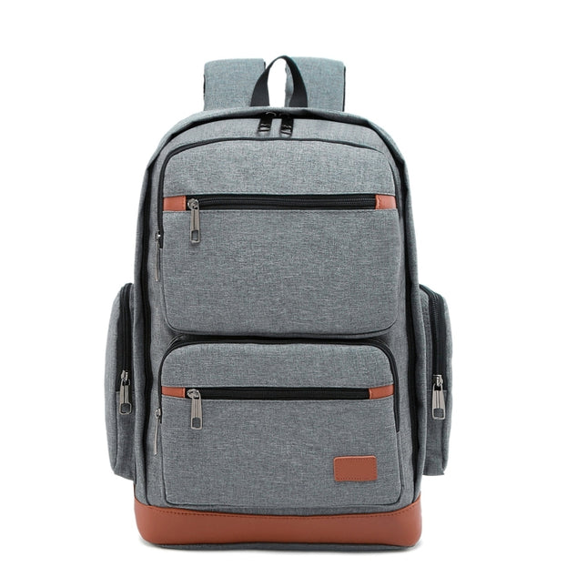 Large Capacity Outdoor Leisure Breathable Multi-function Notebook Tablet Backpack (Grey)-garmade.com