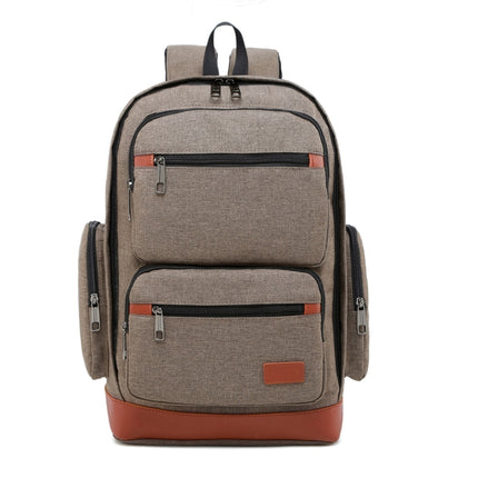 Large Capacity Outdoor Leisure Breathable Multi-function Notebook Tablet Backpack (Brown)-garmade.com