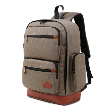 Large Capacity Outdoor Leisure Breathable Multi-function Notebook Tablet Backpack (Brown)-garmade.com