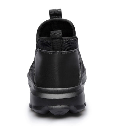 Jiefu Light And Breathable Flying Fabric All Black Anti Smashing And Anti Piercing Electrical Insulation Protection Safety Shoes (Color:Black Size:36)-garmade.com