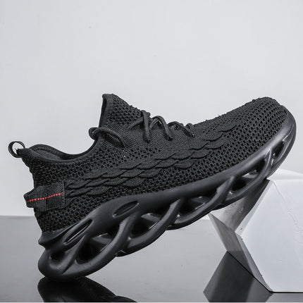 Jiefu Breathable Flying Fabric Anti Smashing And Anti Piercing Insulating Safety Shoes (Color:Black Size:36)-garmade.com