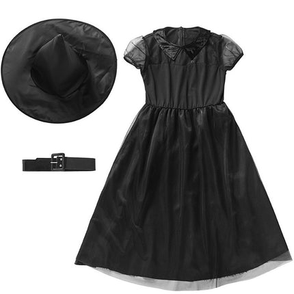 Black Gauze Little Witch Costume, Halloween Cosplay Witch Costume (Color:Black Size:M)-garmade.com