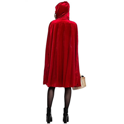 Little Red Riding Hood Costume For Adults Cosplay (Color:Red Size:S)-garmade.com