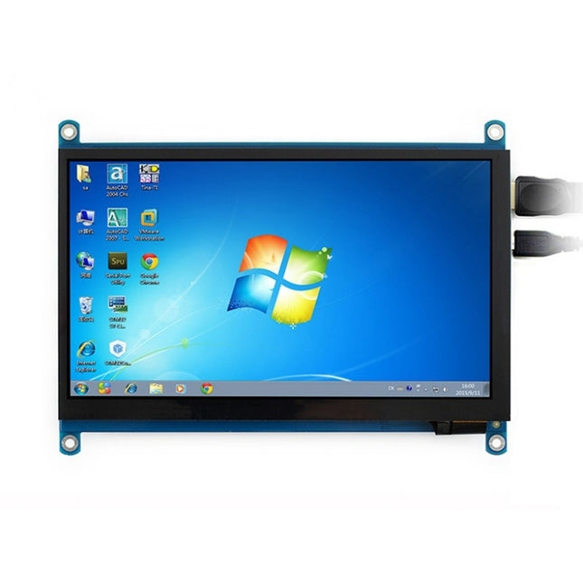 WAVESHARE 7inch HDMI LCD (H) IPS 1024x600 Capacitive Touch Screen , Supports Multi mini-PCs Multi Systems-garmade.com