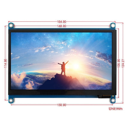 WAVESHARE 7inch HDMI LCD (H) IPS 1024x600 Capacitive Touch Screen , Supports Multi mini-PCs Multi Systems-garmade.com