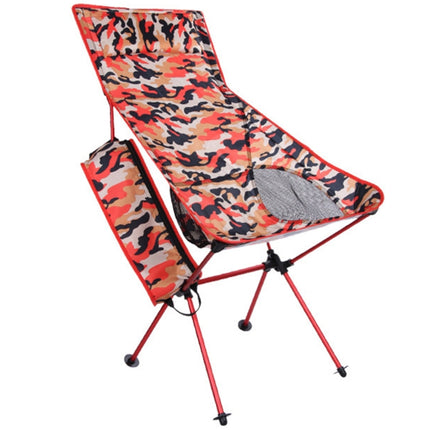 Outdoor Portable Camouflage Folding Camping Chair Light Fishing Beach Chair Aviation Aluminum Alloy Backrest Recliner-garmade.com