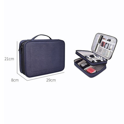 Large Nylon Waterproof Box Type Multi-function Storage Bag for iPad, Size: 29 x 21 x 8cm-garmade.com
