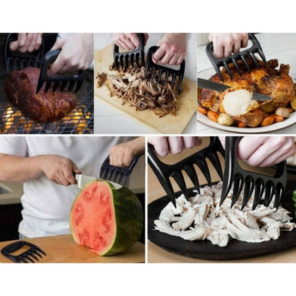 2 PCS Bear Claw Shaped Barbecue Fork Chicken Shredded Hand Anti-skid Creative Kitchen Fork Claw Meat Claw Splitter-garmade.com