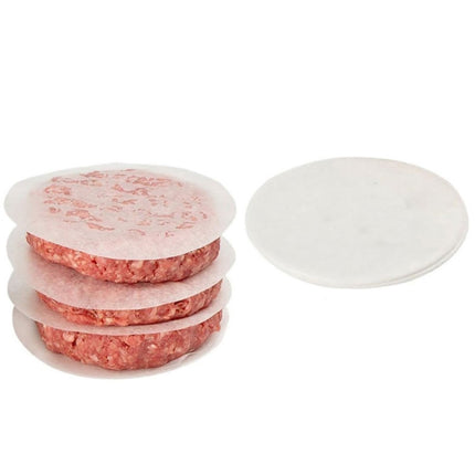 Household Food Grade Aluminum Alloy Kitchen Non-stick Coating Pressure Meat Patty Cake Hamburger Mold with 40 PCS Sided Silicone Papers-garmade.com
