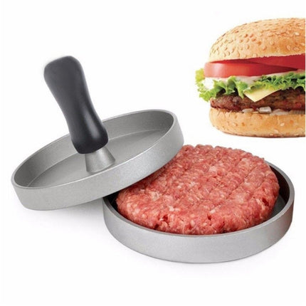 Household Food Grade Aluminum Alloy Kitchen Non-stick Coating Pressure Meat Patty Cake Hamburger Mold with 40 PCS Sided Silicone Papers-garmade.com