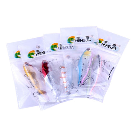 HENGJIA VI026 7cm/24g Full Swimming Layer Plastic Hard Baits Fishing Lures Set Tackle Baits, Bagged (1#)-garmade.com