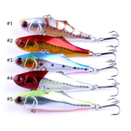 HENGJIA VI026 7cm/24g Full Swimming Layer Plastic Hard Baits Fishing Lures Set Tackle Baits, Bagged (1#)-garmade.com