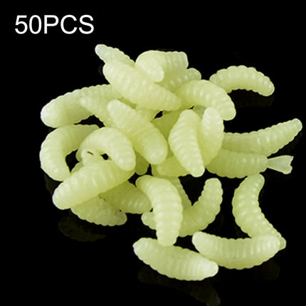 HENGJIA SO106 50 PCS 20mm Simulation Bread Bait Worms Crescent Soft Bait Horseback Fish Worm Bait Fishing Gear (Beige)-garmade.com