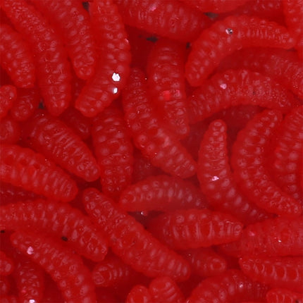 HENGJIA SO106 50 PCS 20mm Simulation Bread Bait Worms Crescent Soft Bait Horseback Fish Worm Bait Fishing Gear (Red)-garmade.com