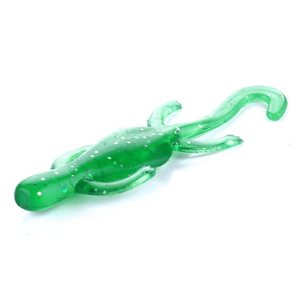 HENGJIA SO103 10 PCS 5cm/1g Gecko Shaped Simulation Fish Bait Soft Bait for Fishing (Green)-garmade.com