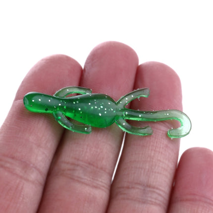 HENGJIA SO103 10 PCS 5cm/1g Gecko Shaped Simulation Fish Bait Soft Bait for Fishing (Green)-garmade.com