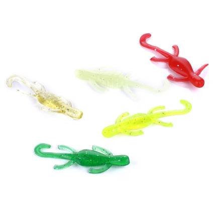 HENGJIA SO103 10 PCS 5cm/1g Gecko Shaped Simulation Fish Bait Soft Bait for Fishing (Green)-garmade.com