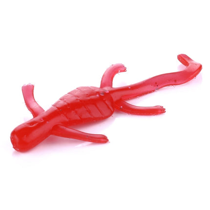 HENGJIA SO103 10 PCS 5cm/1g Gecko Shaped Simulation Fish Bait Soft Bait for Fishing (Red)-garmade.com