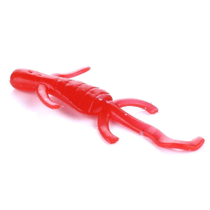 HENGJIA SO103 10 PCS 5cm/1g Gecko Shaped Simulation Fish Bait Soft Bait for Fishing (Red)-garmade.com